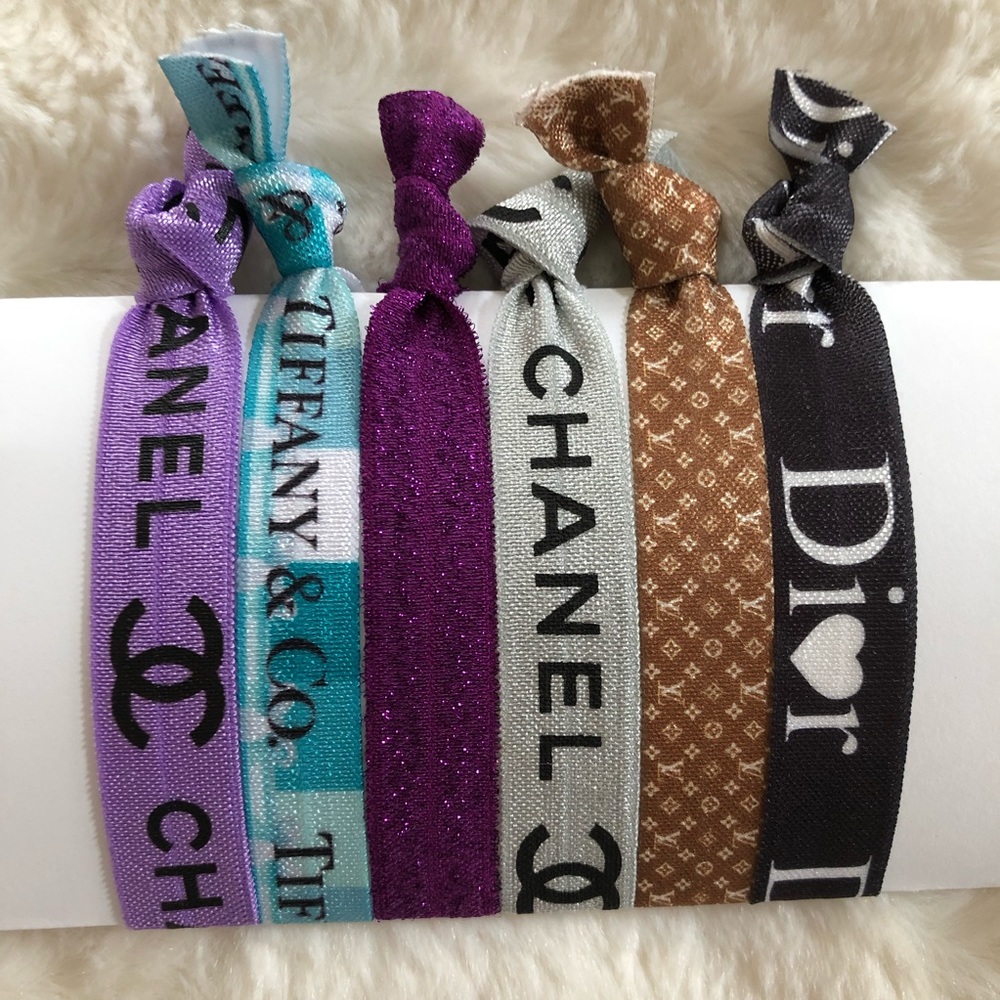 Set of 6 Fold Over Elastic Hair Ties